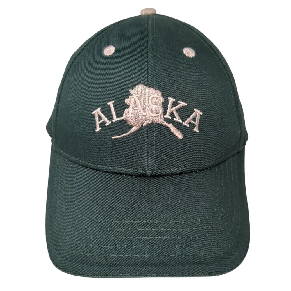 Alaska Strapback Hat Green One Size Adjustable Embroidered ACE USA